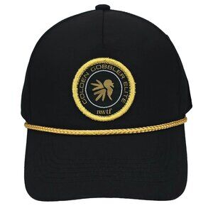 NWTF National Wild Turkey Federation Golden Gobbler Elite Hat Black Snapback Cap